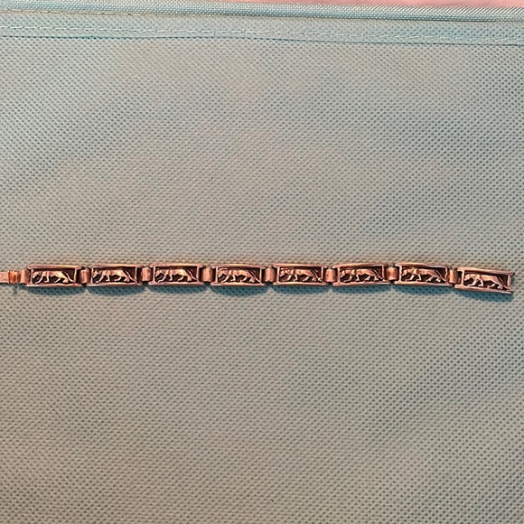 Panther Sterling 7.5” Silver Articulated Chain Bracelet - Picture 1 of 5